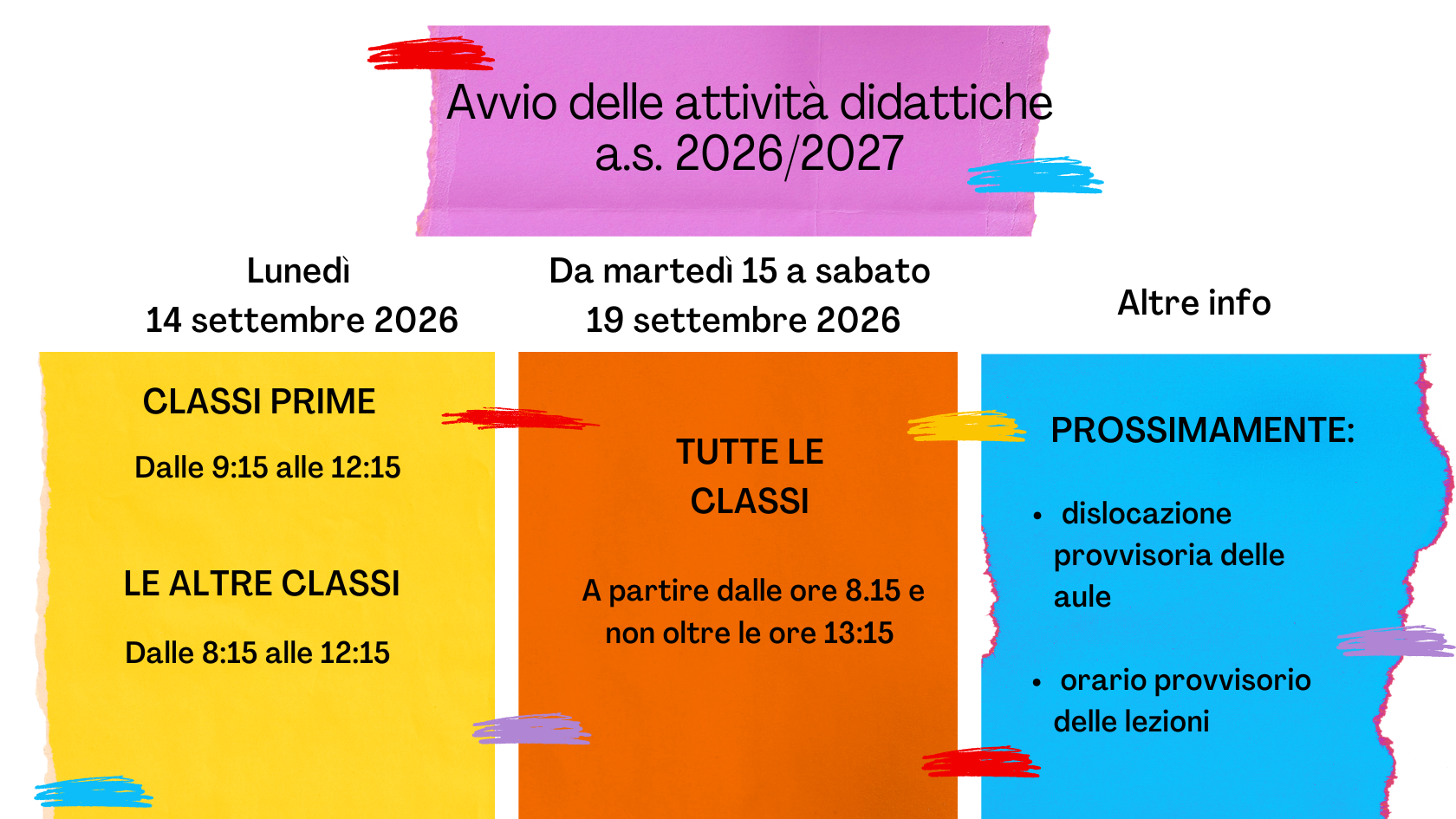 CIRCOLARE N. 8 - Avvio delle attività didattiche – lunedì 14 settembre 2026